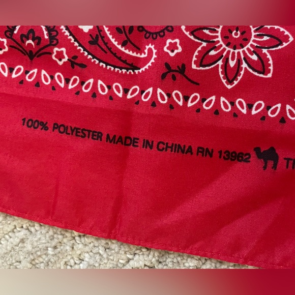 Bandana - Red Paisley - Picture 3 of 3